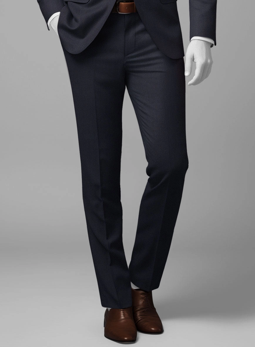 Napolean Cavalry Twill Blue Wool Suit