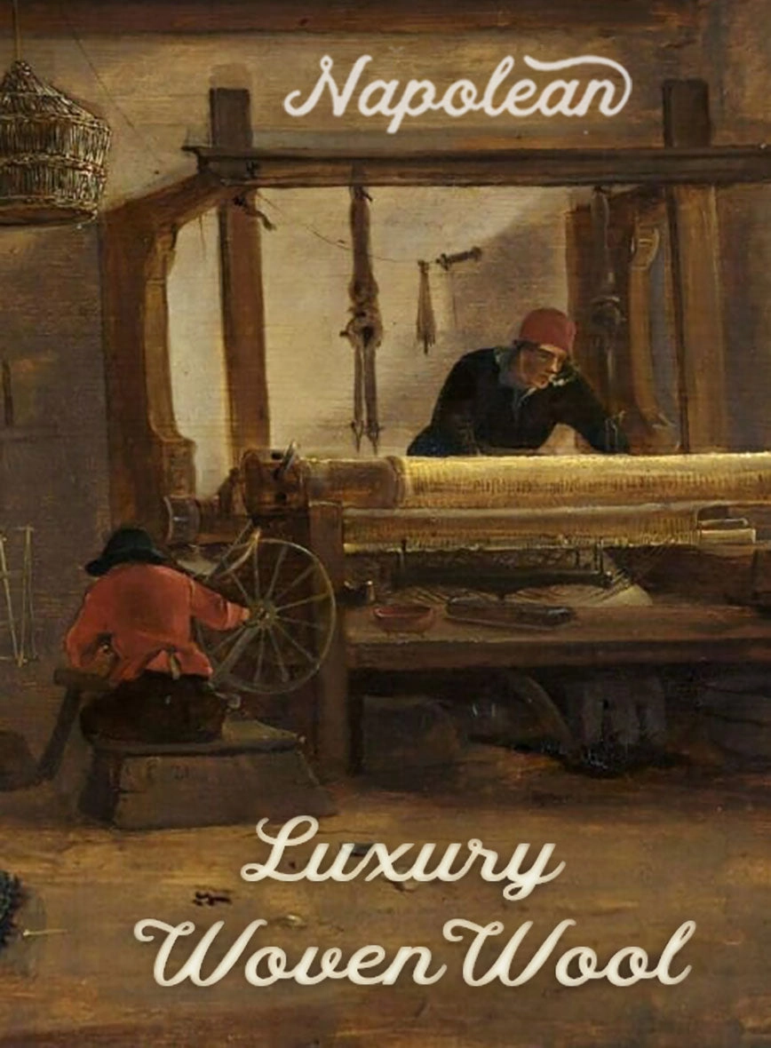 Napolean Cavalry Twill Blue Wool Suit
