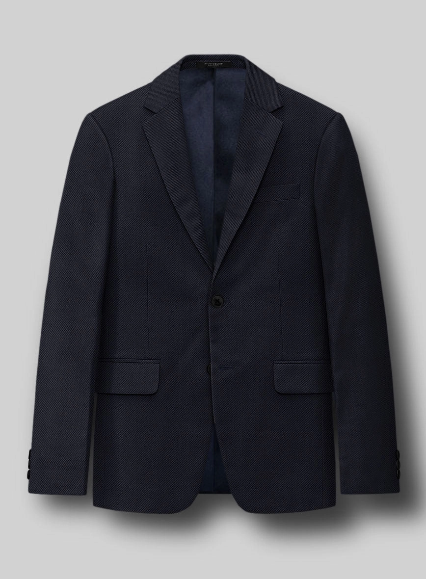 Napolean Cavalry Twill Blue Wool Suit