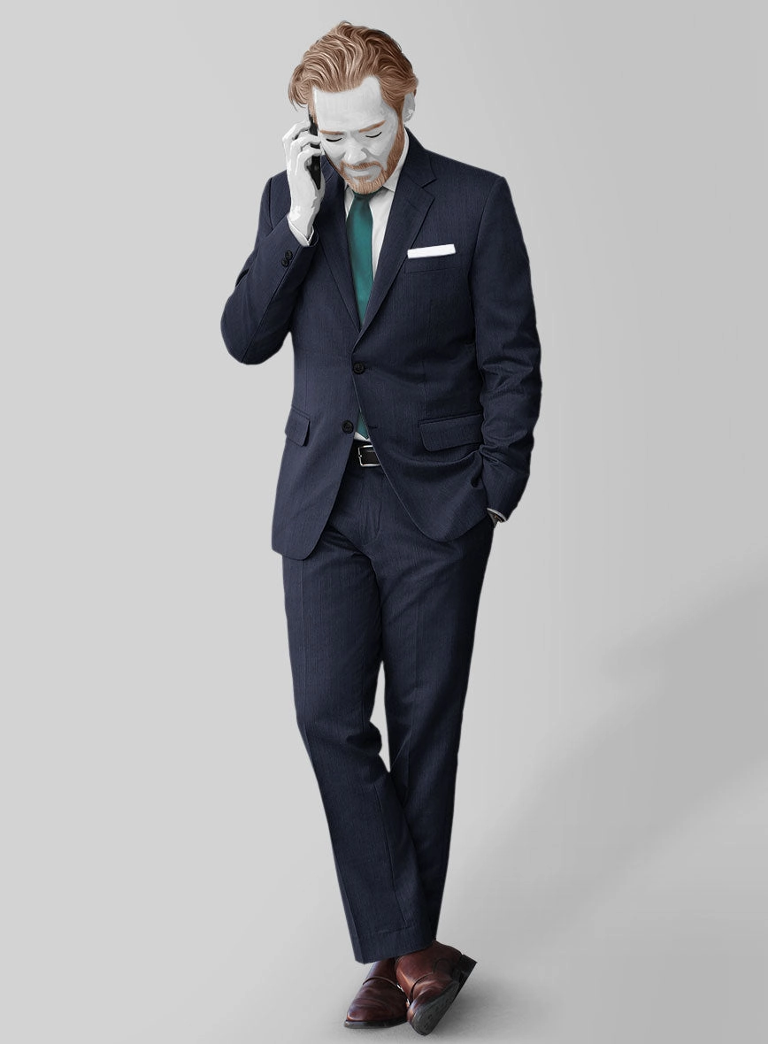Napolean Dark Blue Glen Suit