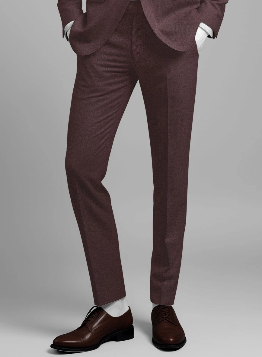 Napolean Dark Wine Wool Suit