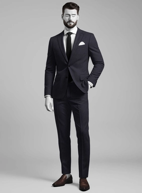 Napolean Elias Stripe Navy Wool Suit