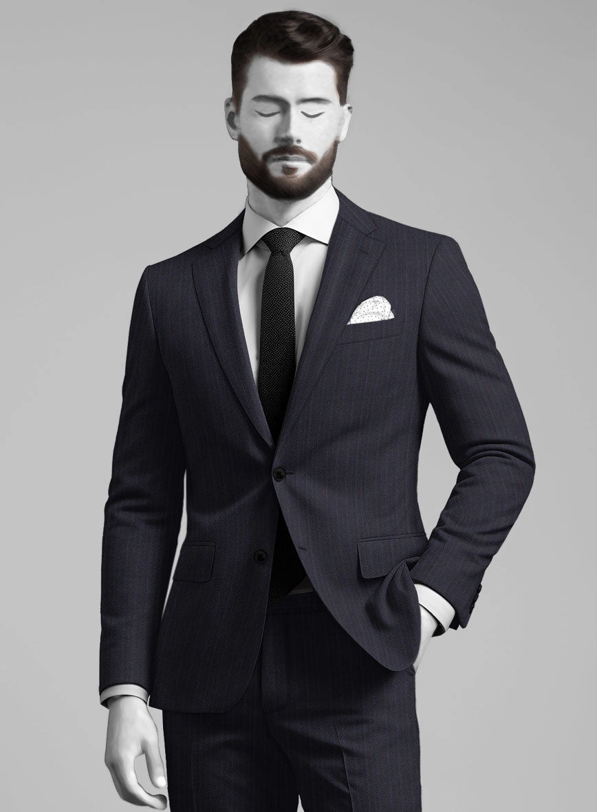 Napolean Elias Stripe Navy Wool Suit