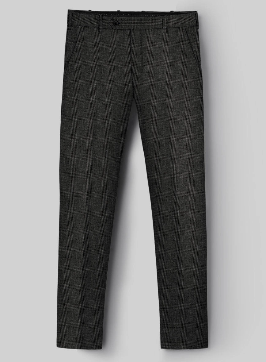 Napolean Esso Tartan Charcoal Wool Suit