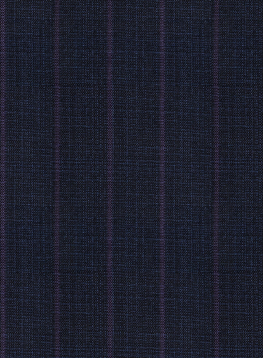 Napolean Gavino Stripe Blue Wool Suit