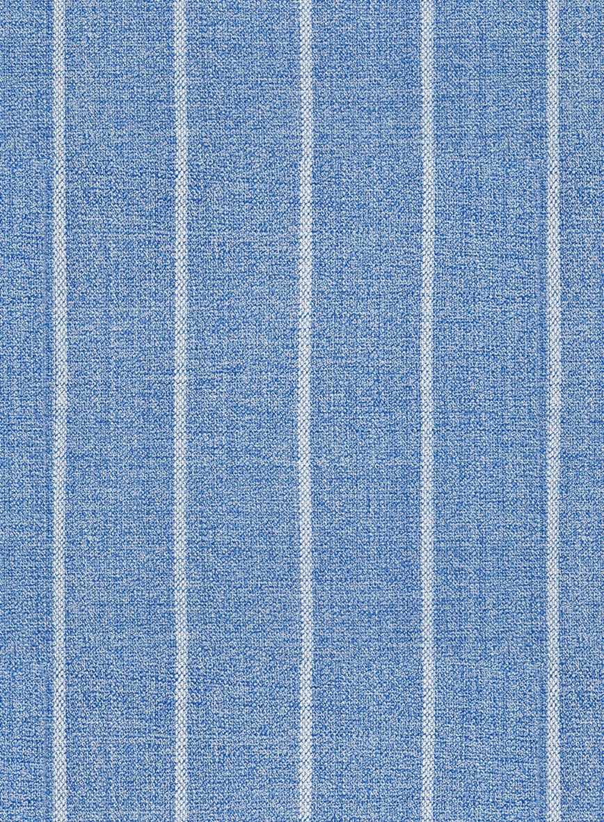 Napolean Gavino Stripe Light Blue Wool Suit