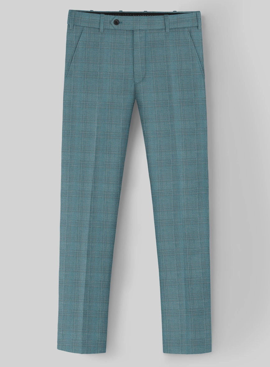Napolean Gisde Glen Light Blue Wool Suit