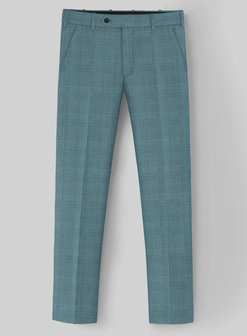 Napolean Gisde Glen Light Blue Wool Suit