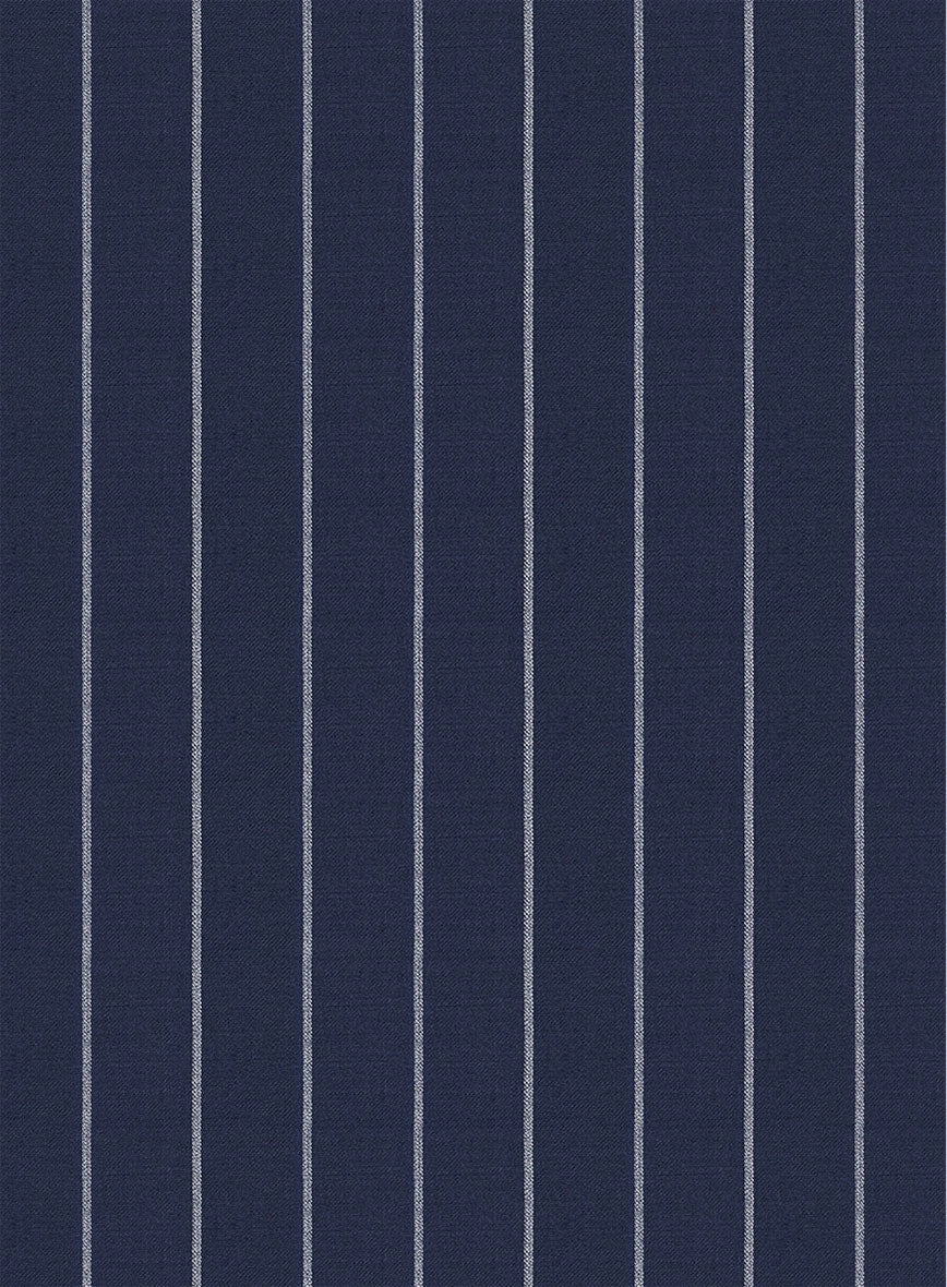 Napolean Ikel Stripe Space Blue Wool Suit