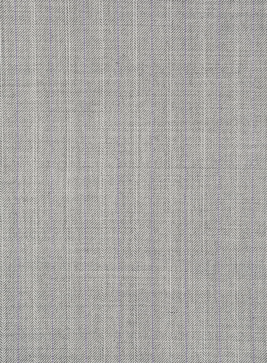 Napolean Inigo Stripe Ice Gray Wool Suit