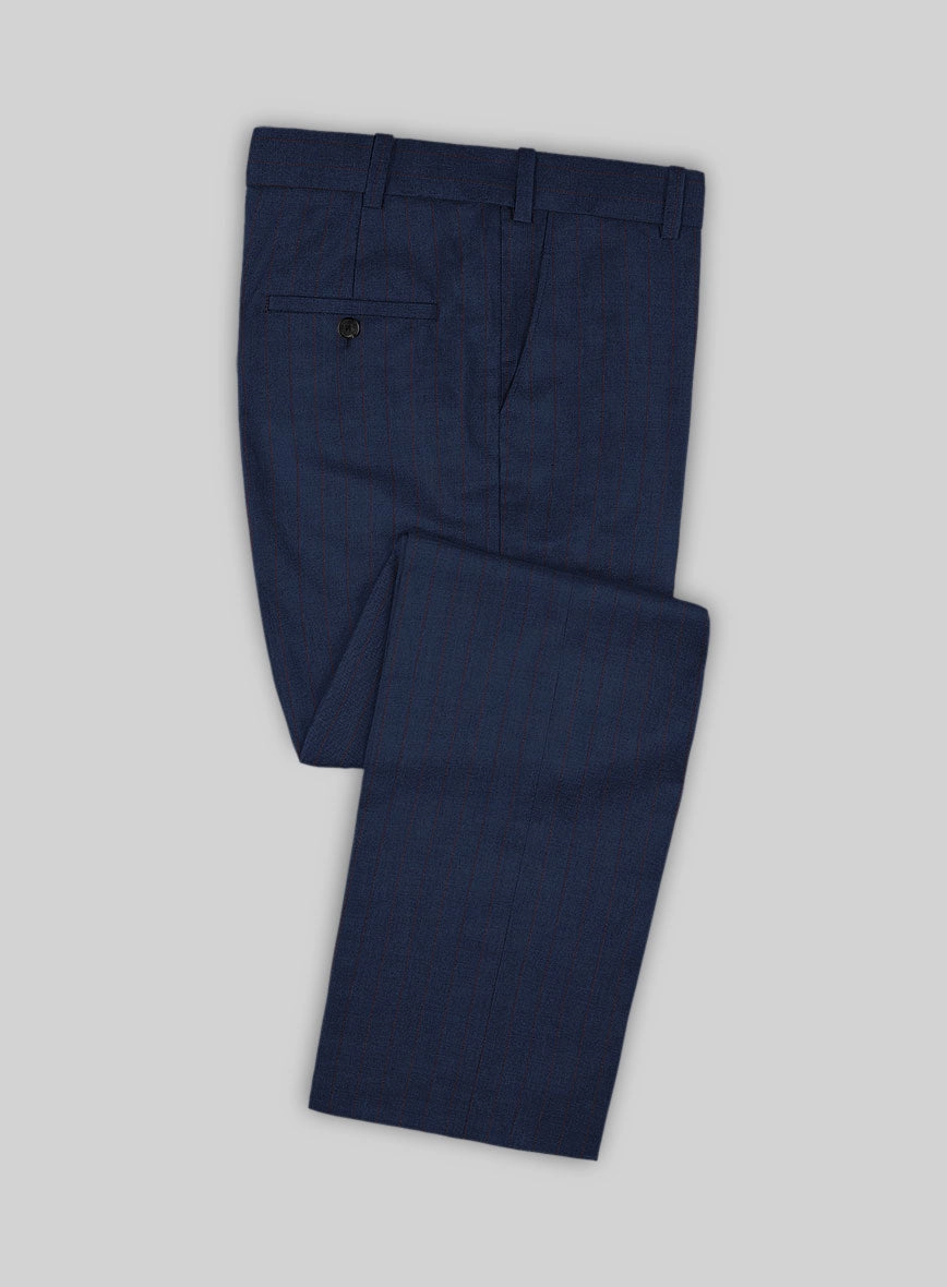 Napolean Kara Stripe Blue Wool Suit