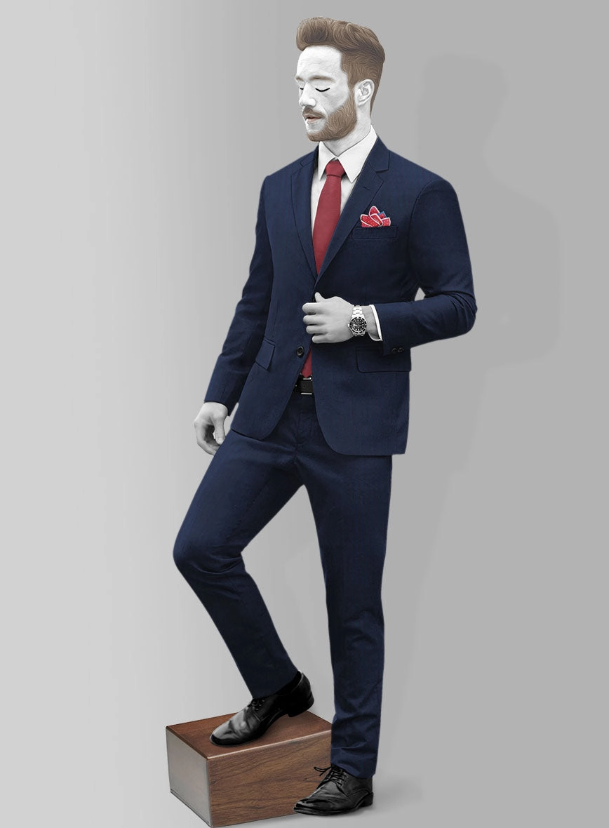Napolean Kara Stripe Blue Wool Suit