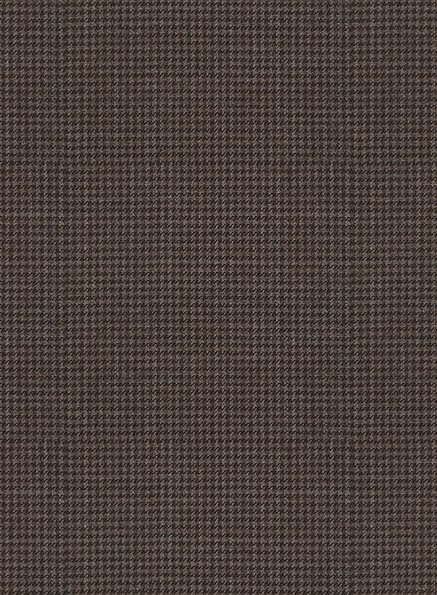 Napolean Mini Houndstooth Brown Wool Suit