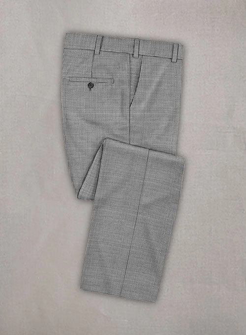 Napolean Mini Houndstooth White Wool Suit