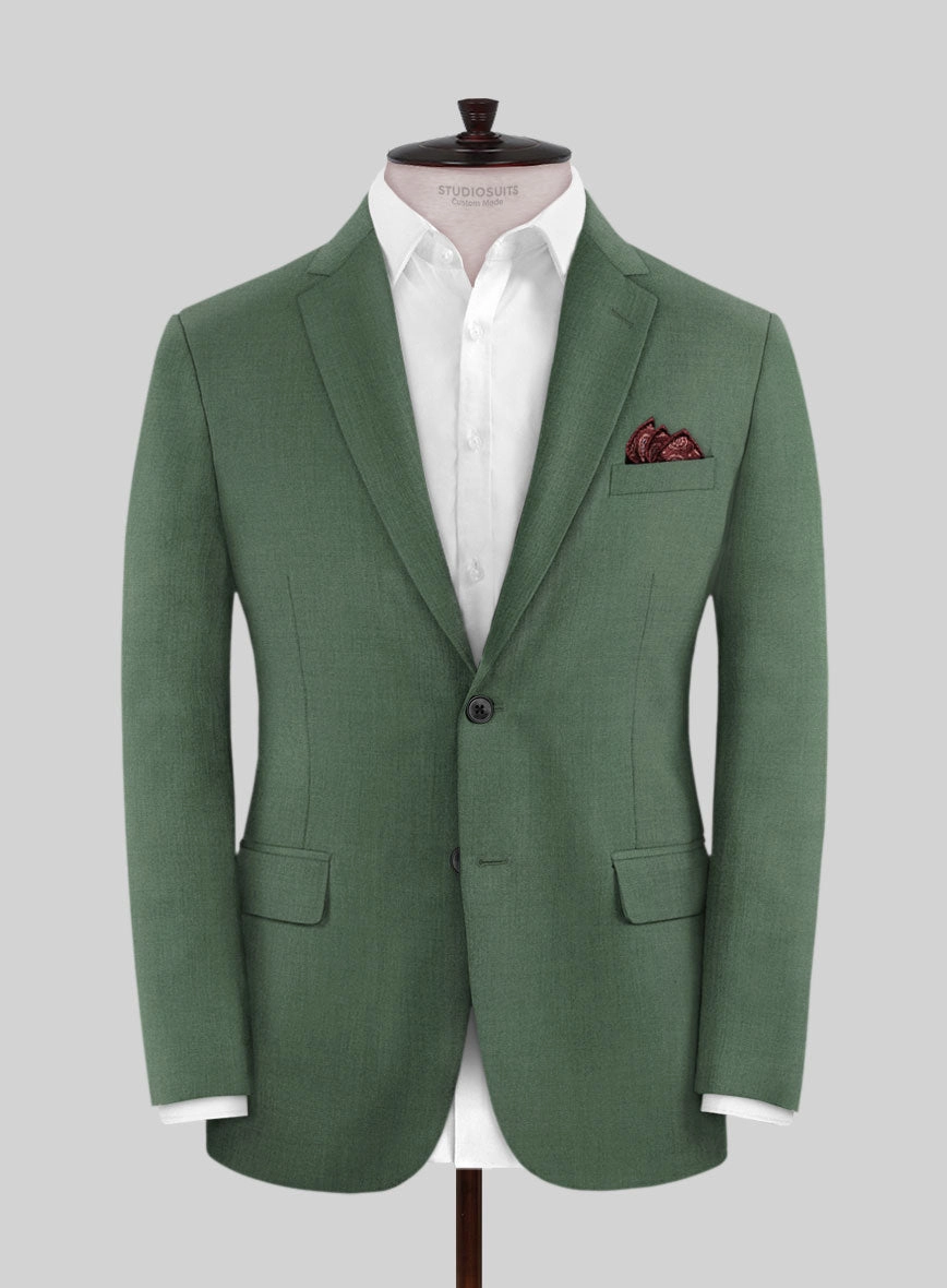 Napolean Moss Green Wool Suit