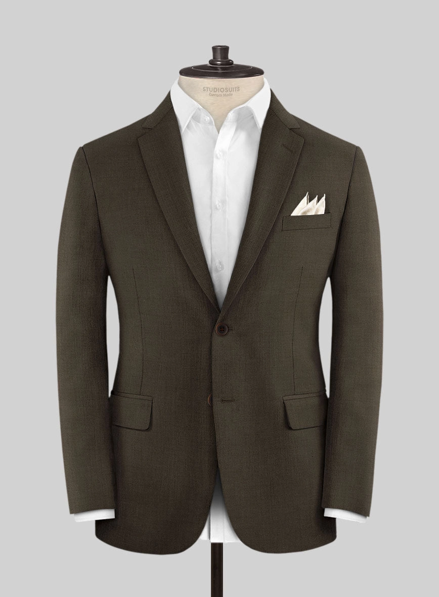 Napolean Mud Brown Wool Suit