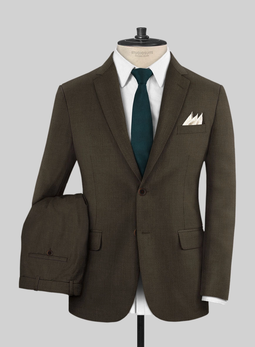 Napolean Mud Brown Wool Suit