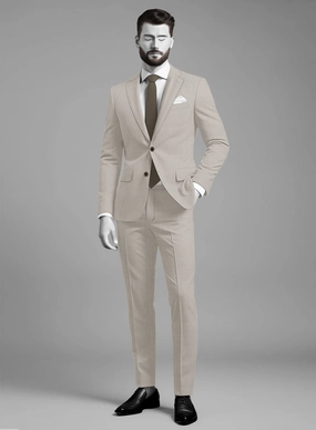 Napolean Muted Beige Wool Suit