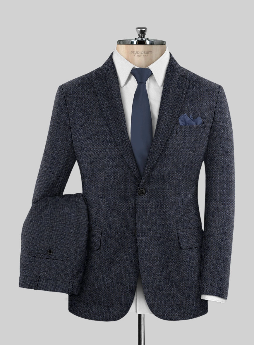 Napolean Retro Navy Wool Suit