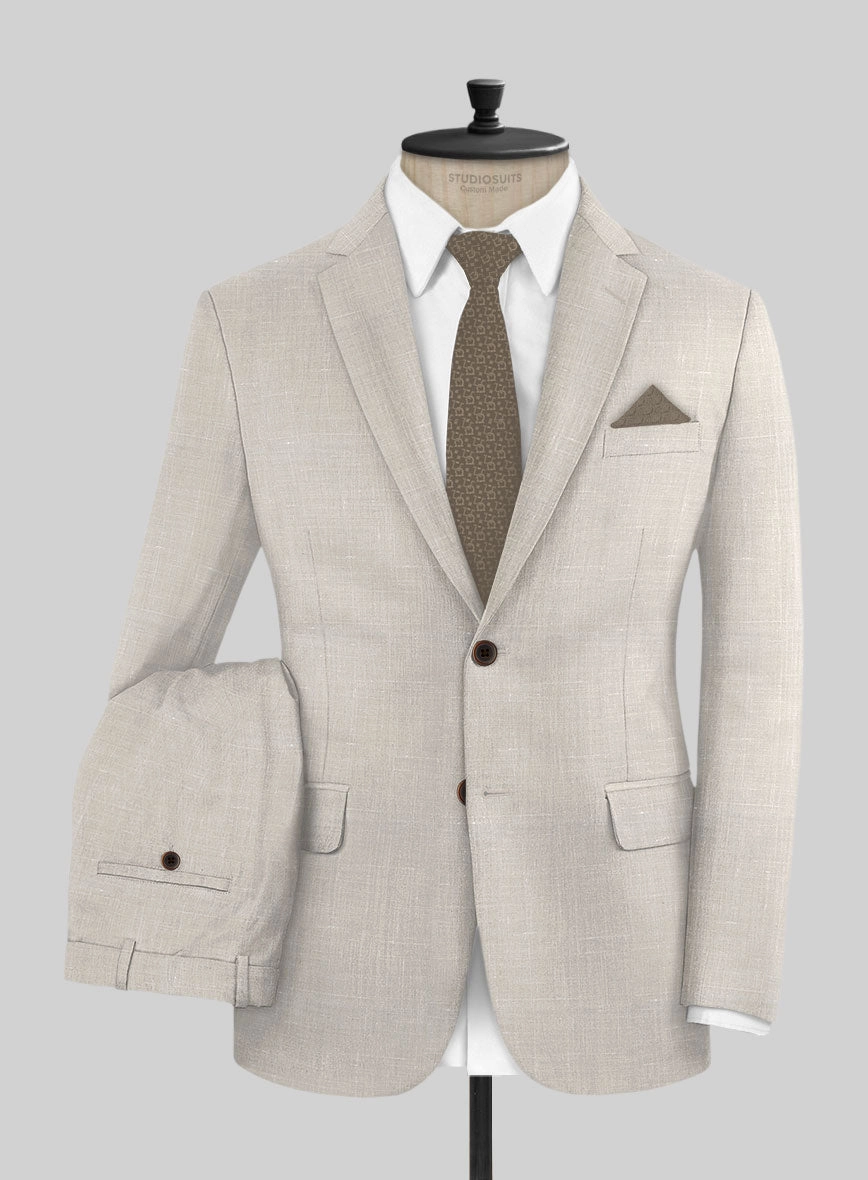 Napolean Ricci Muted Beige Wool Suit