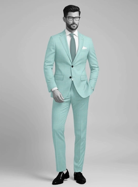 Napolean Spring Blue Wool Suit