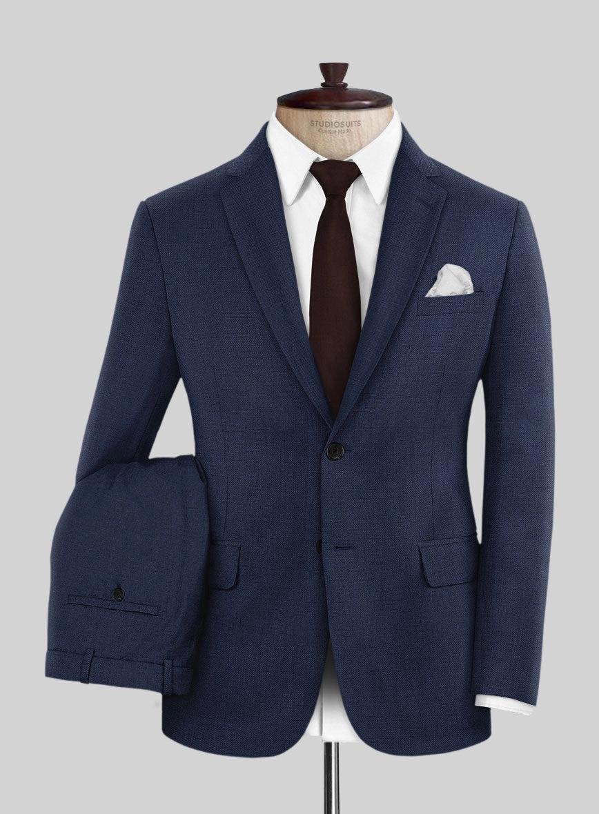 Napolean Stretch Blue Wool Suit