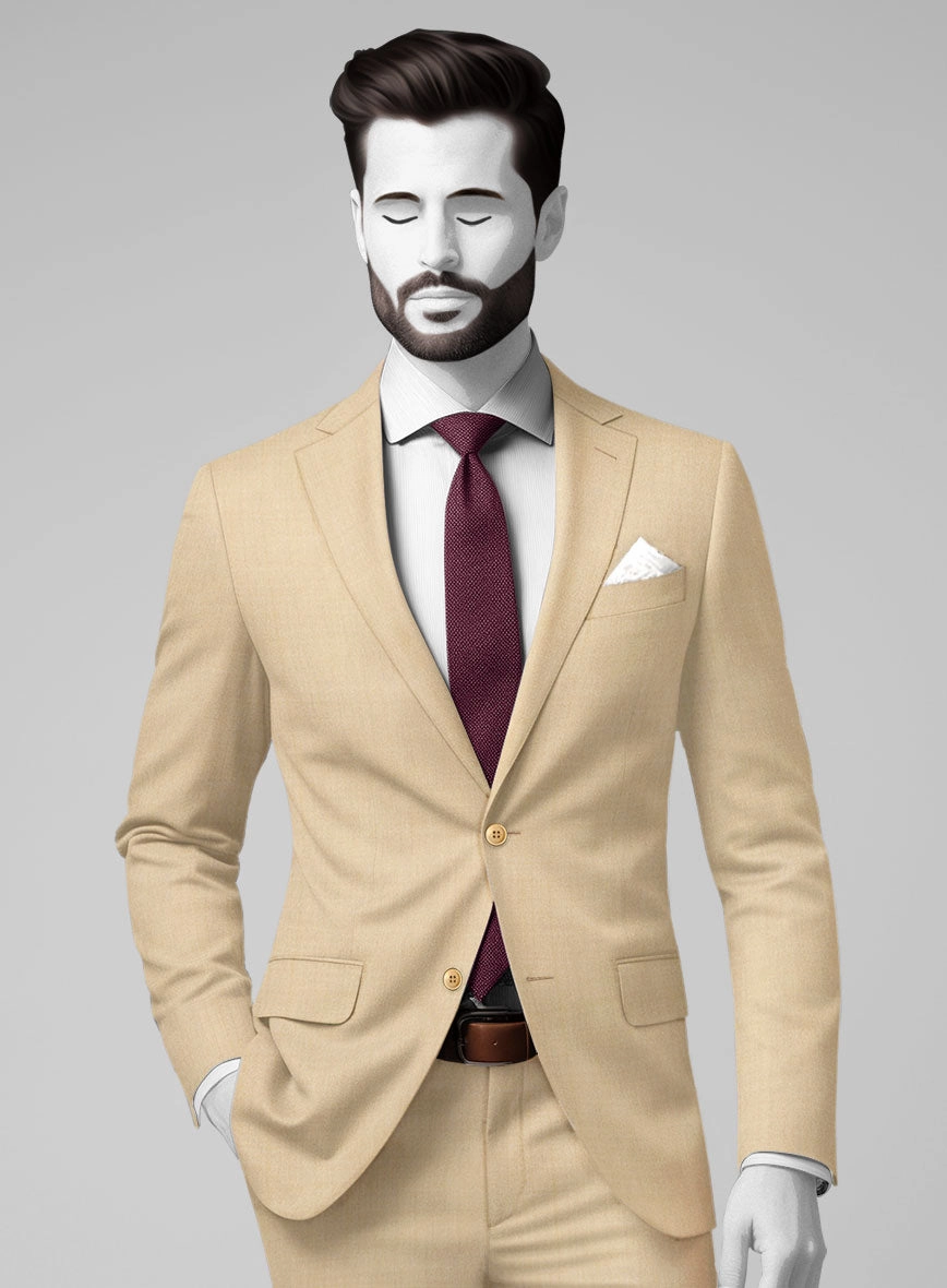 Napolean Stretch Khaki Wool Suit