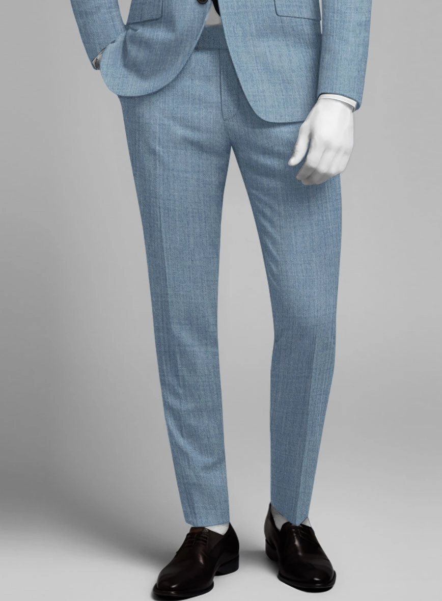 Napolean Stretch Light Blue Wool Suit