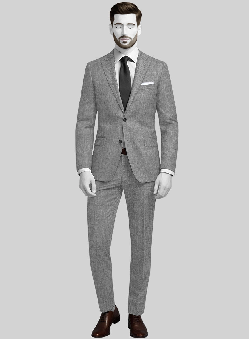 Napolean Stretch Mid Gray Wool Suit
