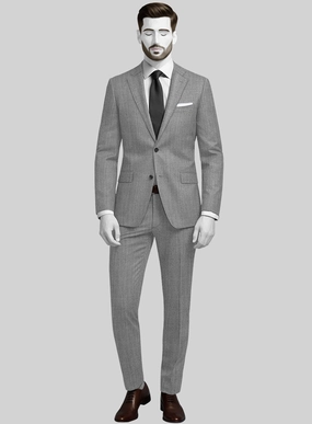Napolean Stretch Mid Gray Wool Suit