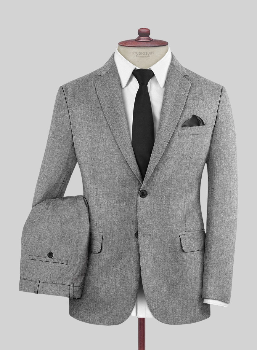 Napolean Stretch Mid Gray Wool Suit