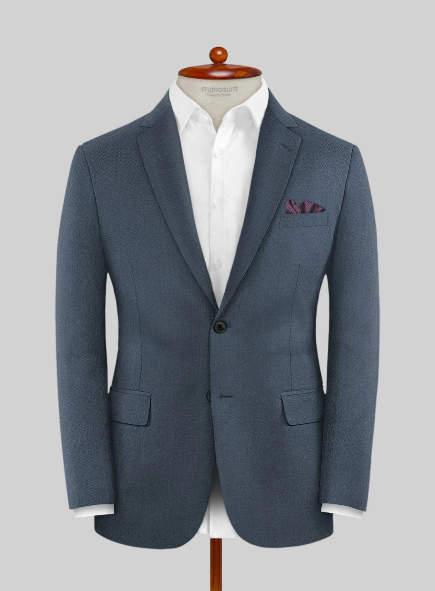 Napolean Stretch Space Blue Wool Suit