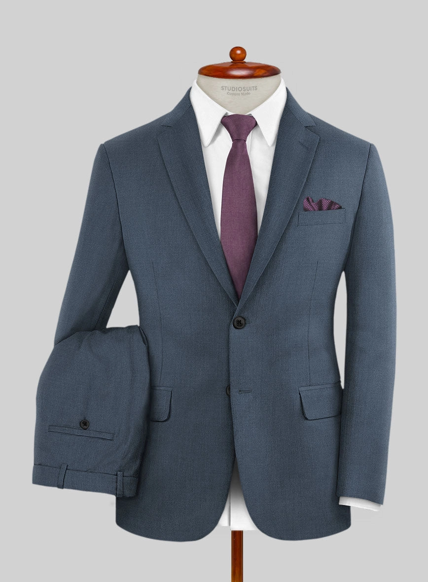 Napolean Stretch Space Blue Wool Suit