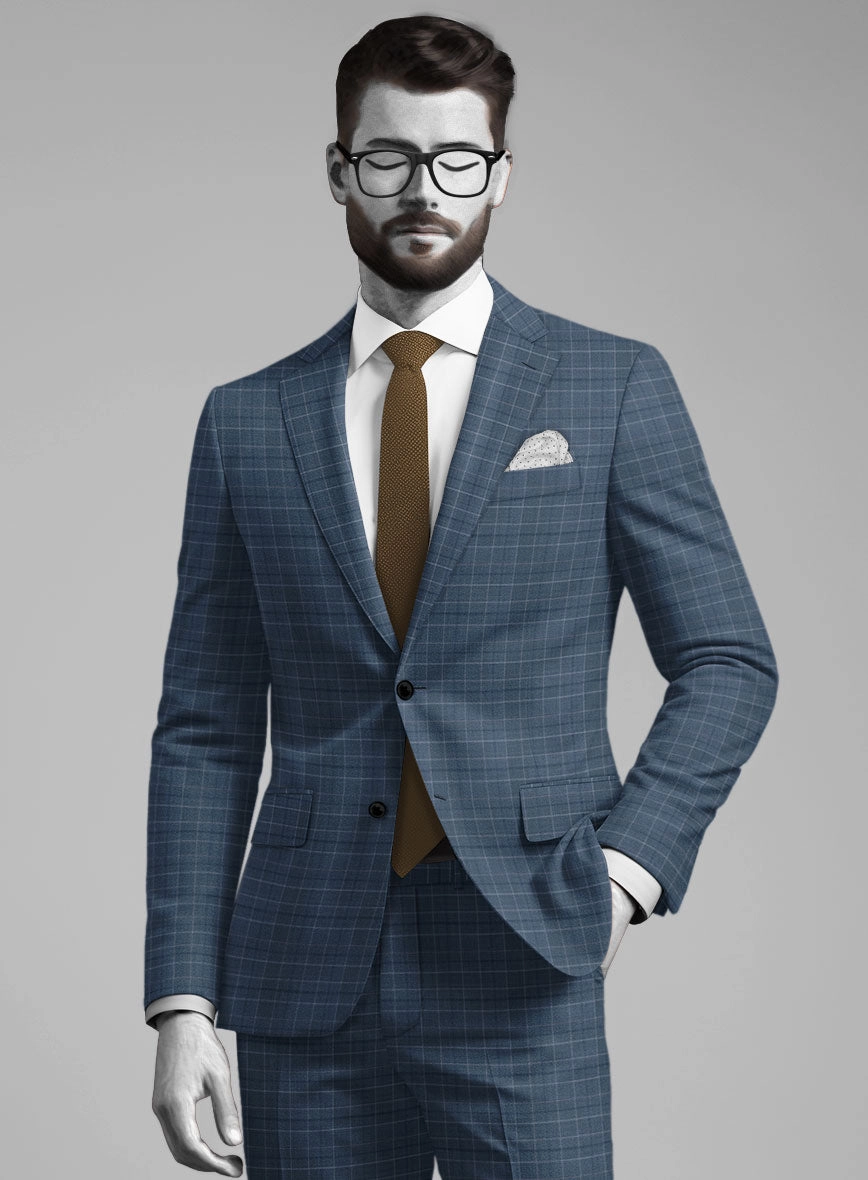 Napolean Tonia Blue Wool Suit