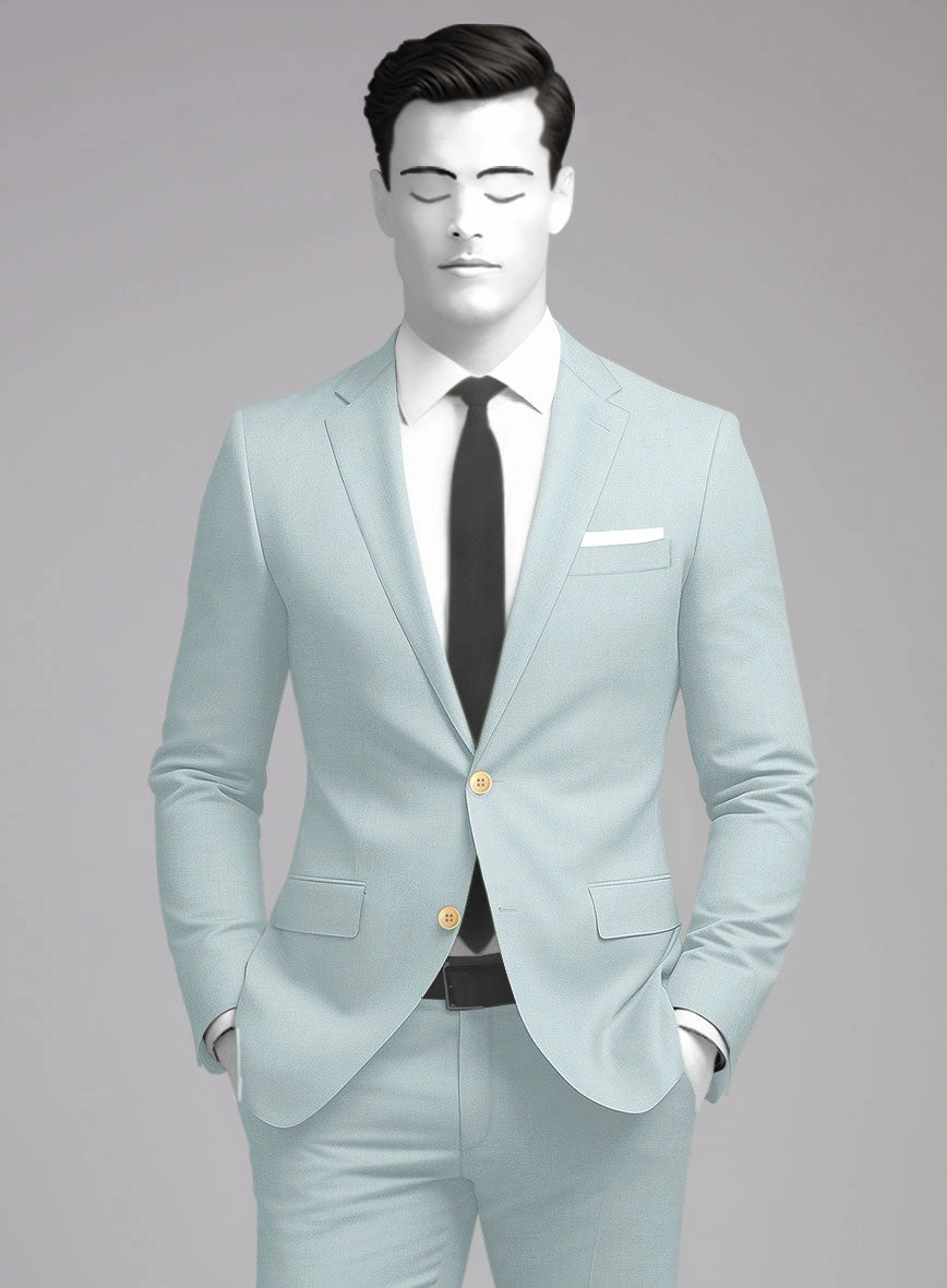 Napolean Wool Baby Blue Suit