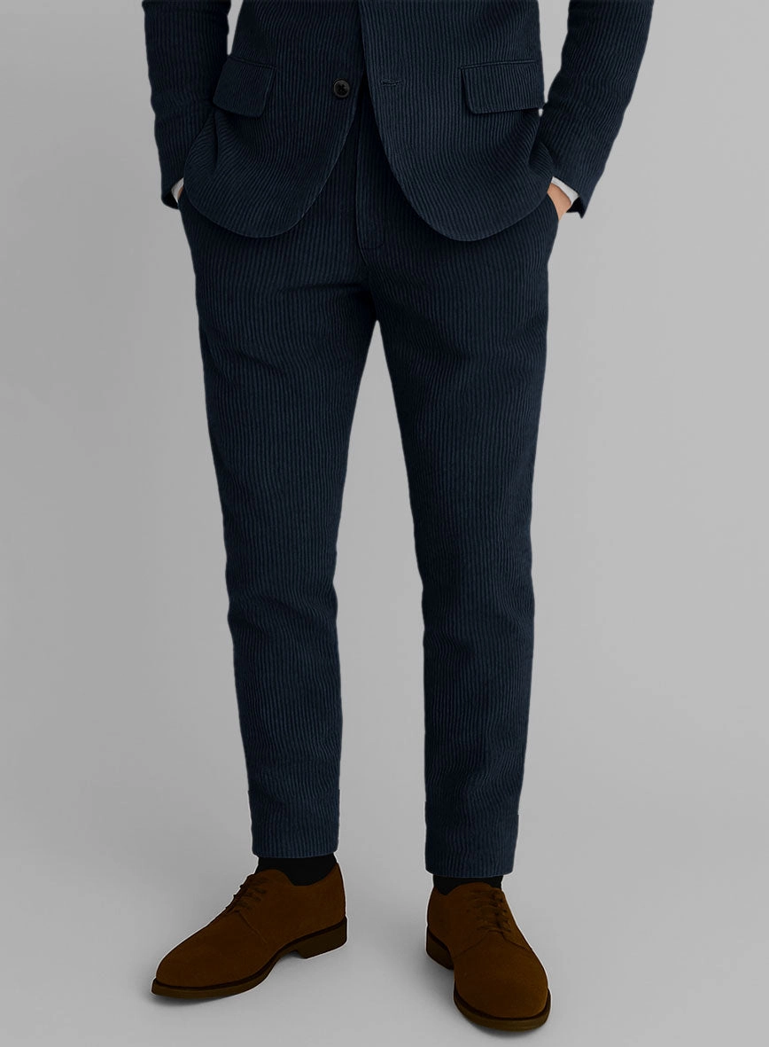 Navy Blue Corduroy Suit
