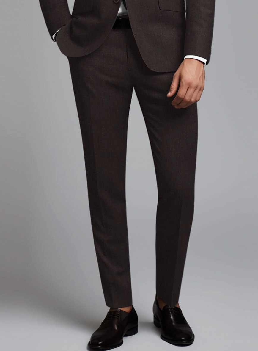 Noble Coffee Brown Wool Silk Linen Suit