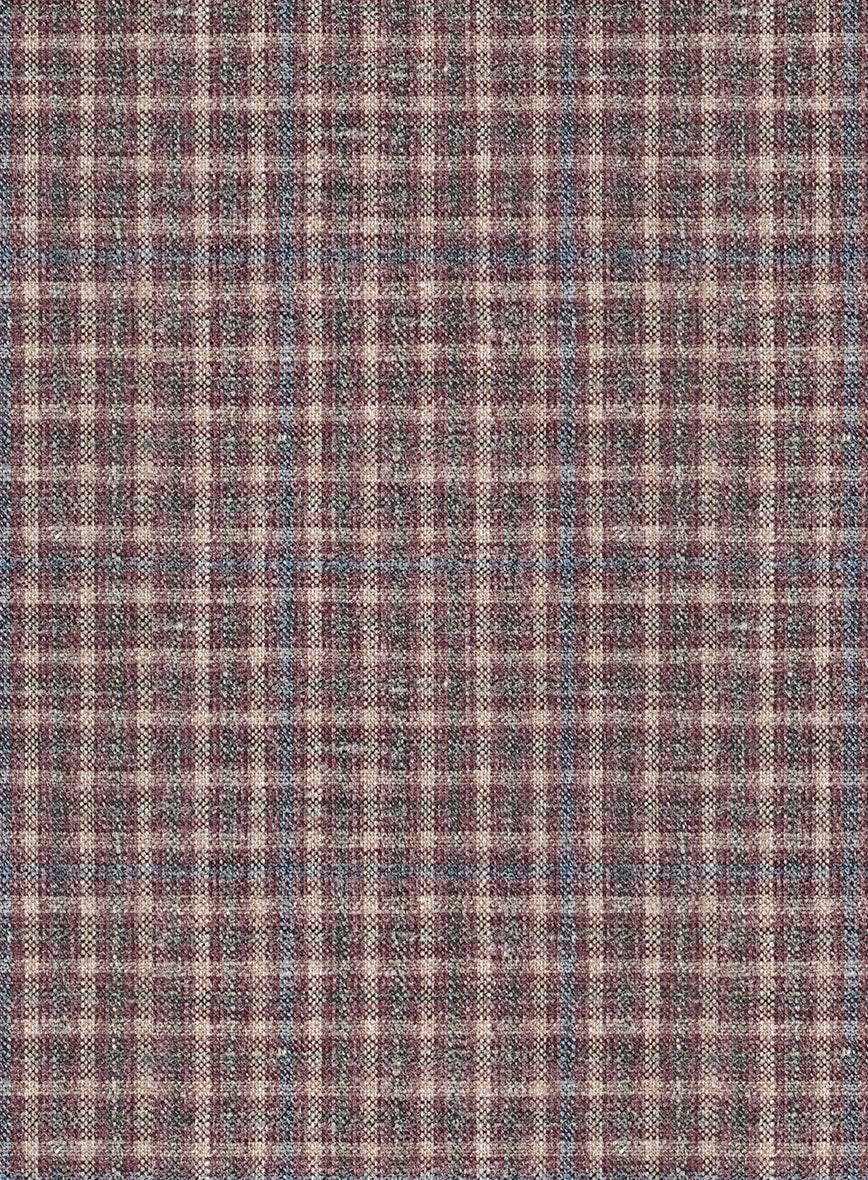 Noble Isidora Check Wool Silk Linen Suit