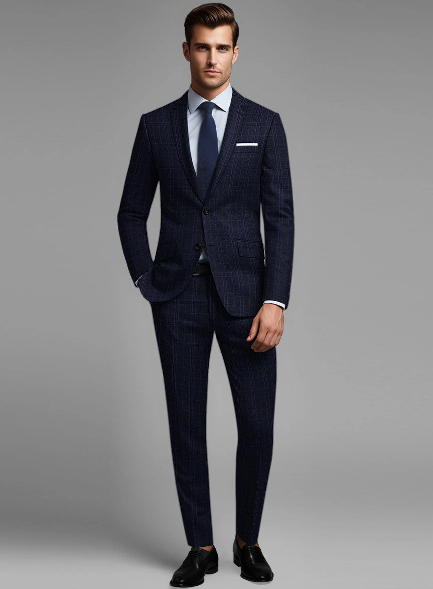 Noble Maddalena Blue Wool Suit