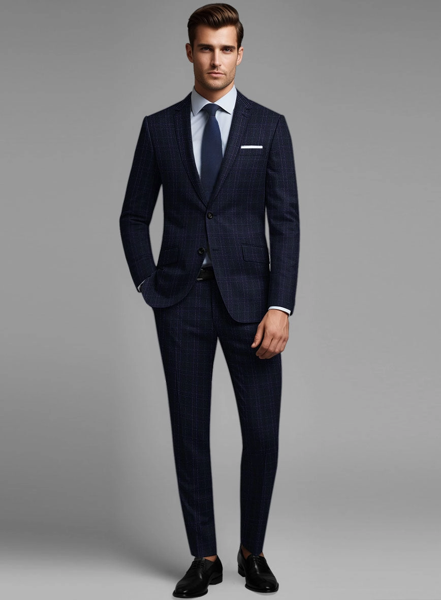Noble Maddalena Blue Wool Suit