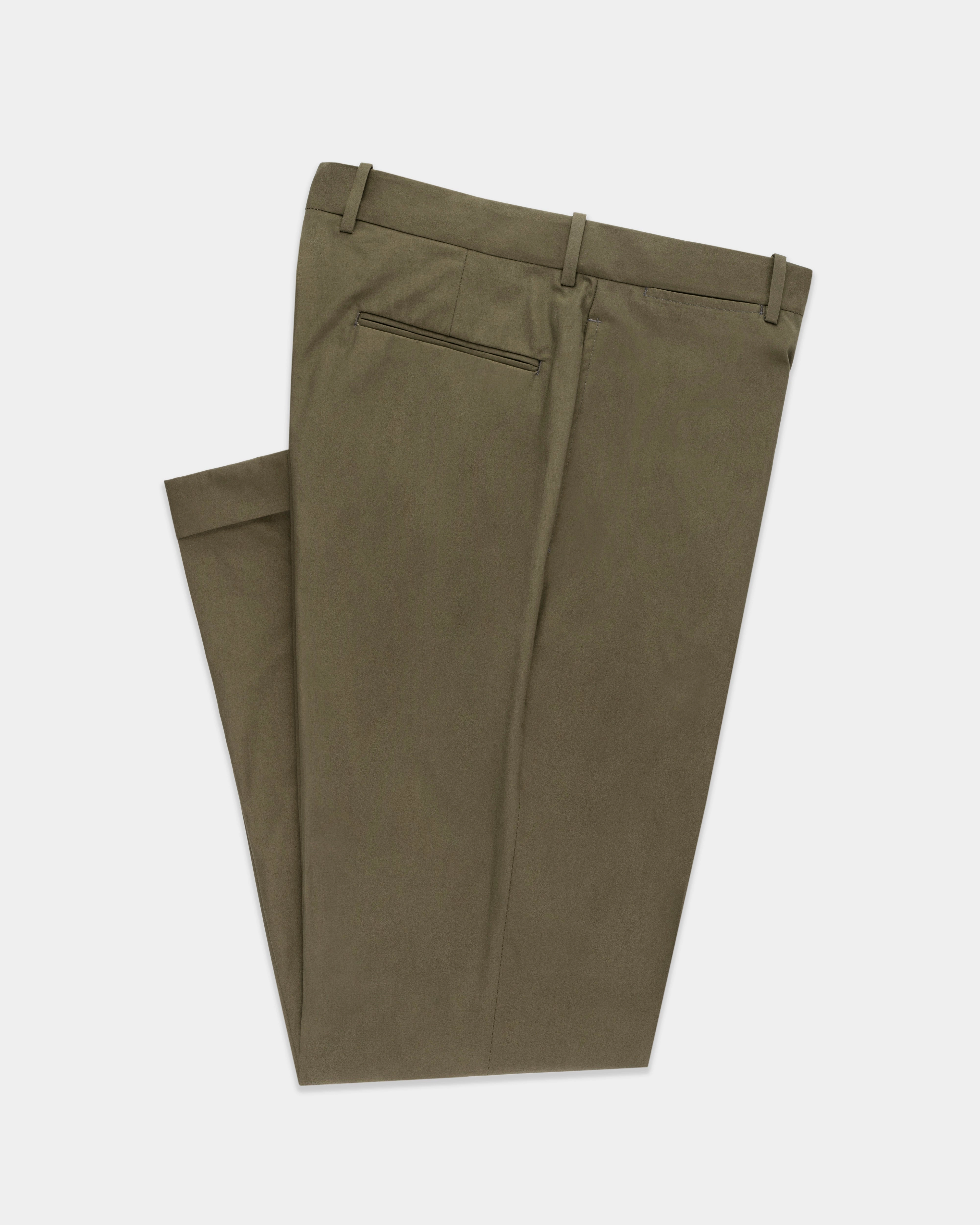 OLIVE COTTON POPLIN SUIT