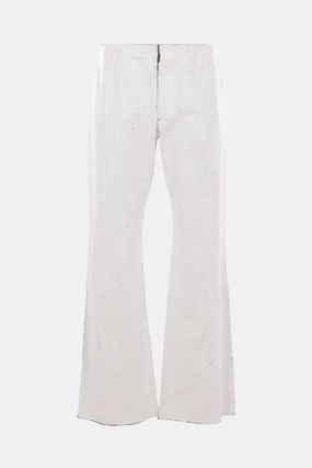 painted wool blend trousers