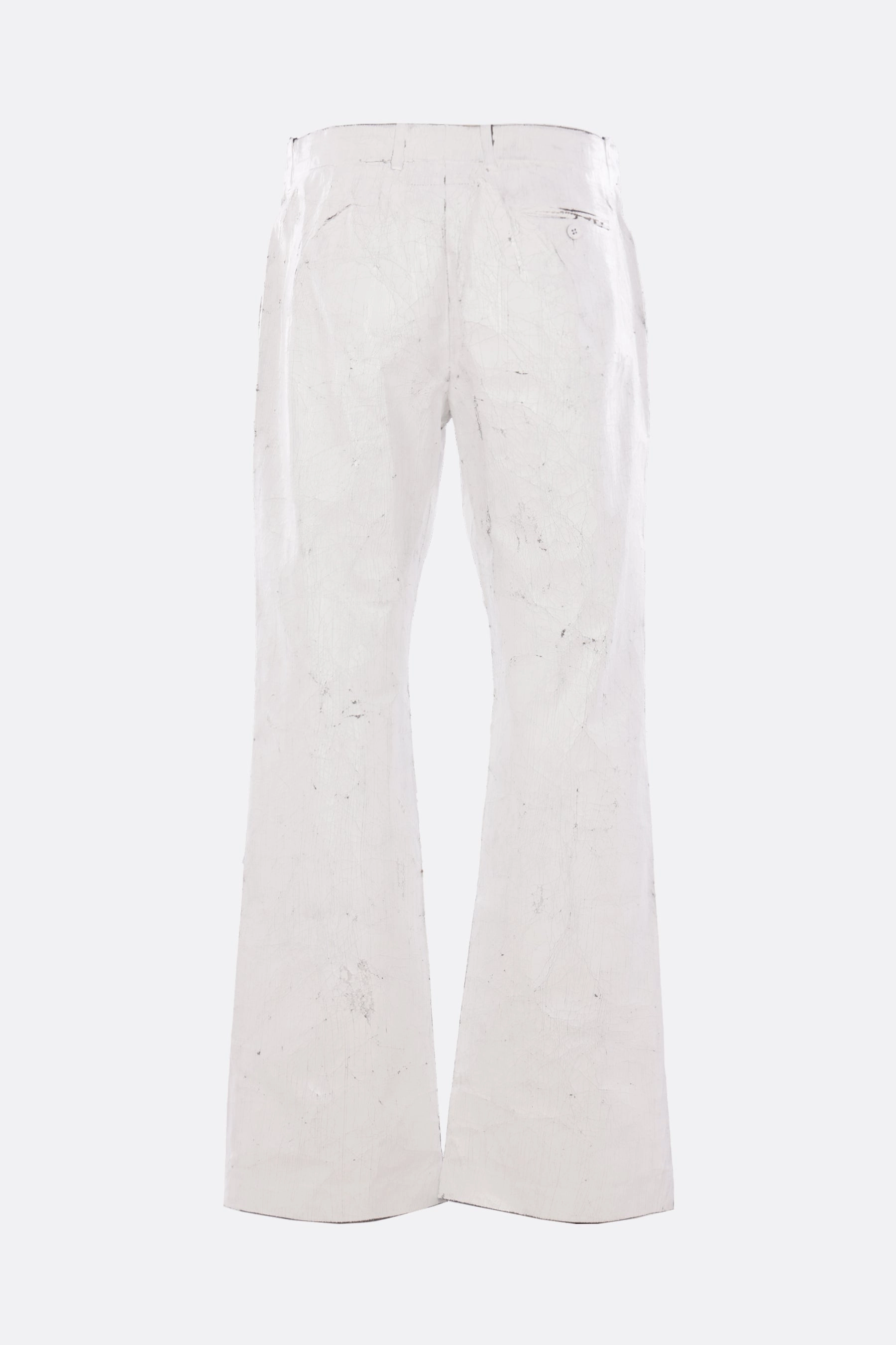 painted wool blend trousers