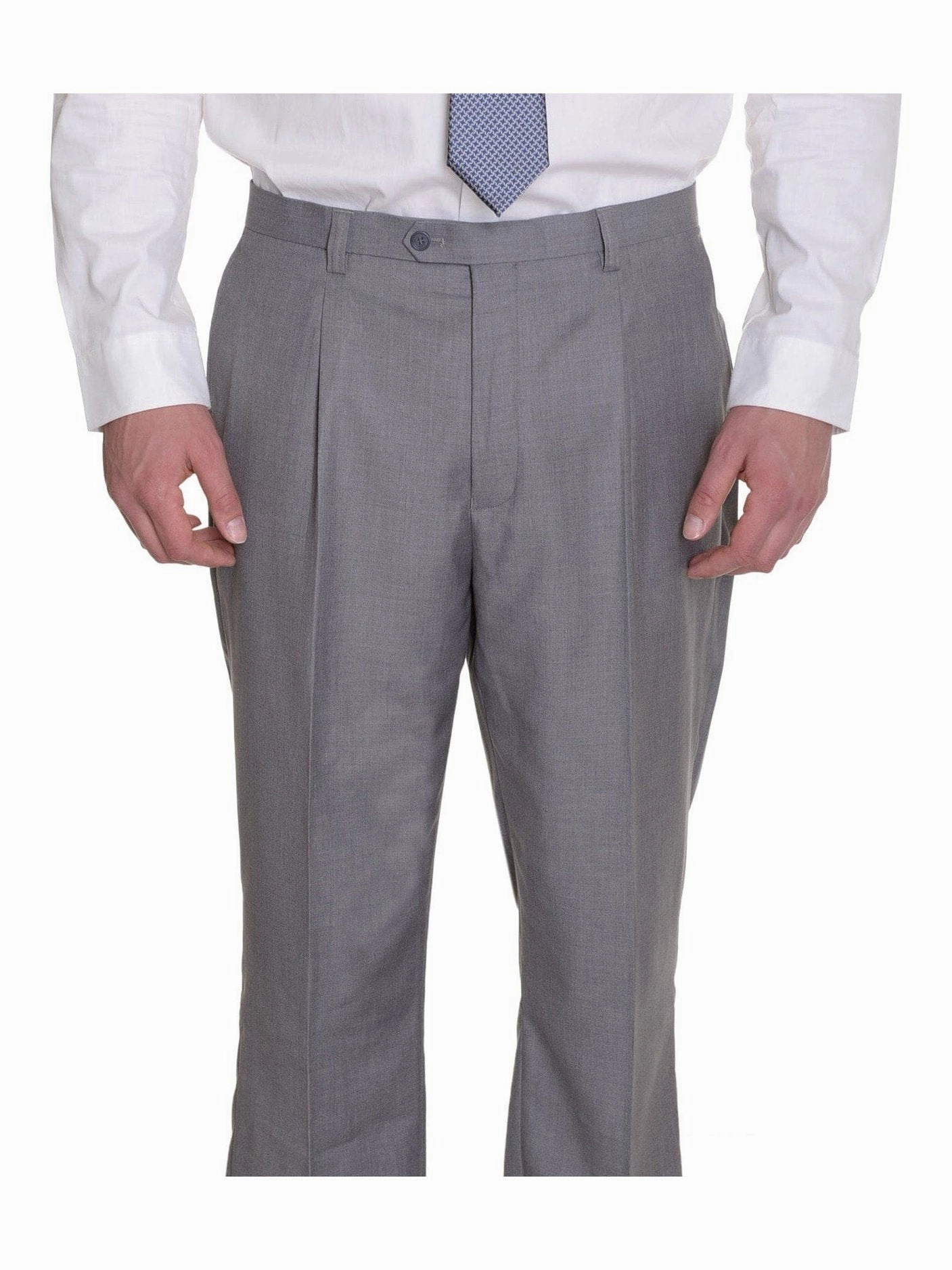 Raphael Classic Fit Light Heather Gray Two Button Suit With Peak Lapels