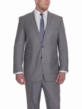 Raphael Classic Fit Light Heather Gray Two Button Suit With Peak Lapels