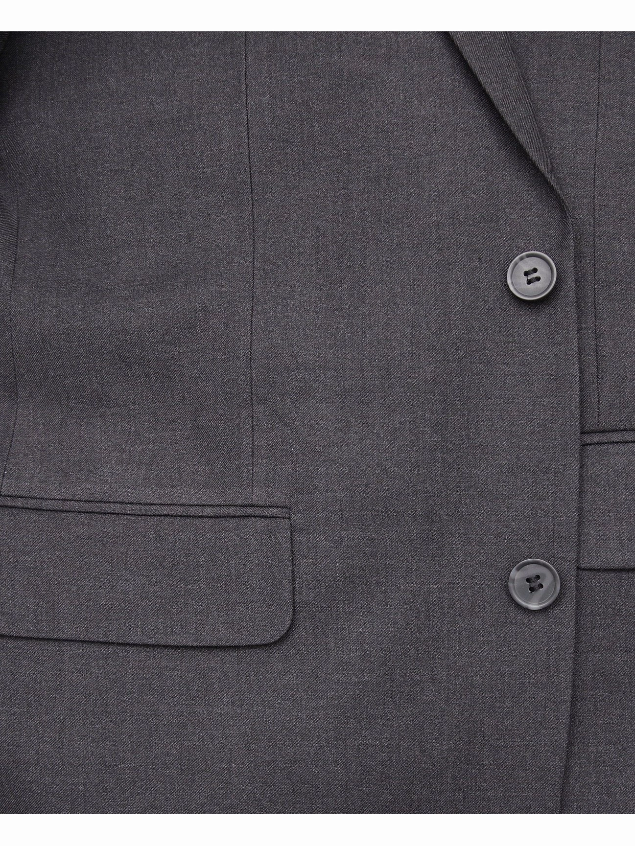 Raphael Men's Big & Tall Regular Classic Fit Charcoal Gray 2 Button Men's Suit