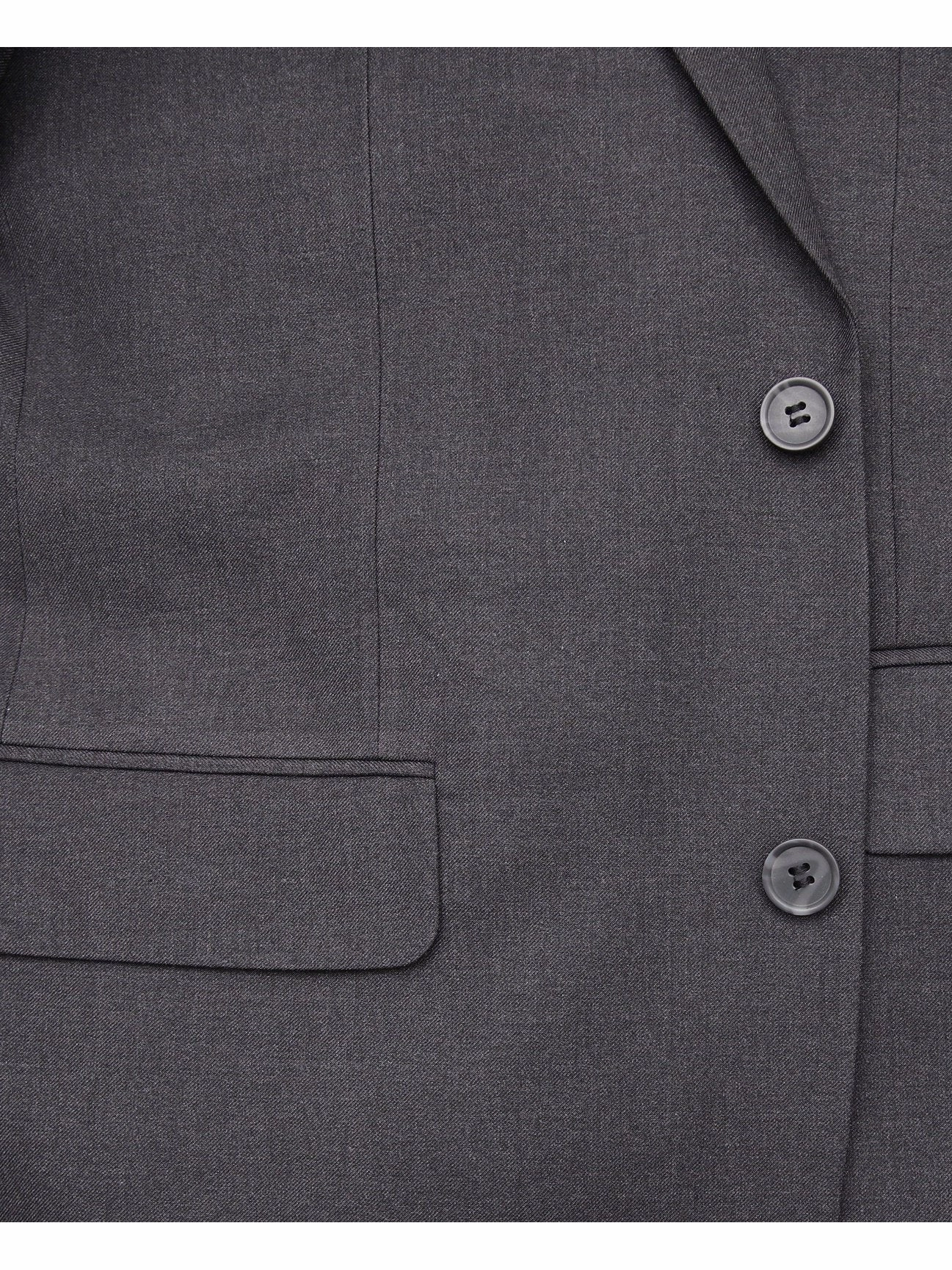 Raphael Men's Big & Tall Regular Classic Fit Charcoal Gray 2 Button Men's Suit