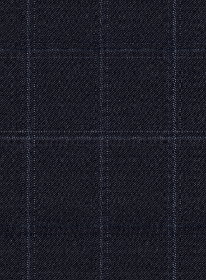 Reda Cashmere Blue Windowpane Wool Suit