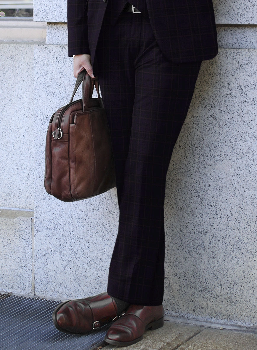 Reda Eralto Purple Checks Wool Suit