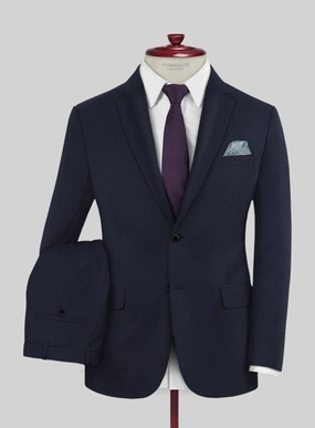 Reda Flexo Dark Midnight Blue Wool Suit